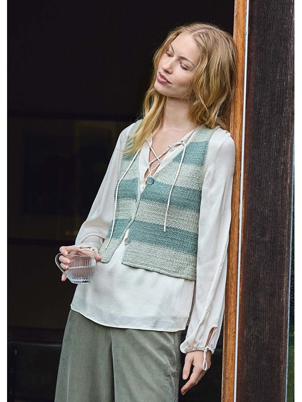 WESTE IM STRUKTURMUSTER Solo Lino von Lana Grossa