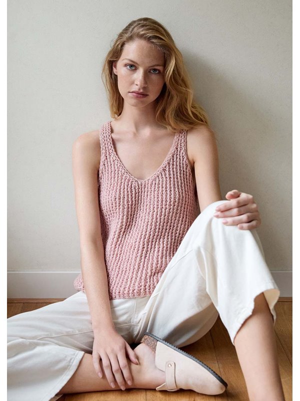 TOP IM RIPPENSTRUKTURMUSTER Summer Softness von Lana Grossa