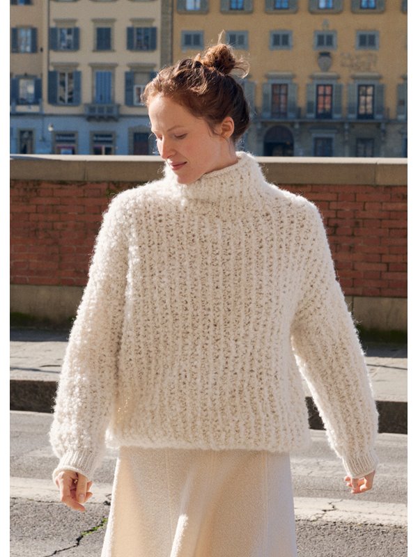 ROLLKRAGEN-PULLOVER Orsetto & Alta Moda Alpaca von Lana Grossa