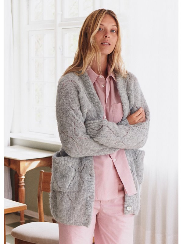TOP-DOWN LONGJACKE Natural Alpaca Lungo von Lana Grossa