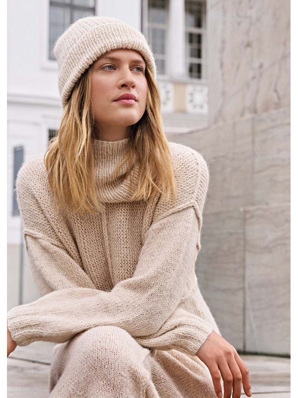 Lana Grossa LOOP IM RIPPENMUSTER Natural Alpaca Pelo