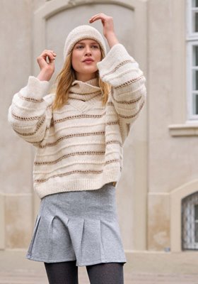 V-AUSSCHNITTPULLOVER Natural Alpaca Pelo von Lana Grossa