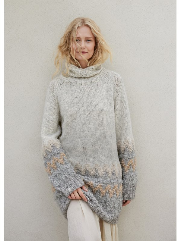 Lana Grossa RAGLAN-SWEATER Natural Alpaca Pelo & Orsetto