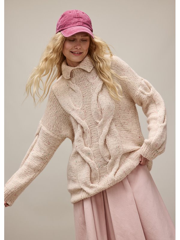 Lana Grossa LONG-SWEATER Ecopuno & Natural Superkid Tweed