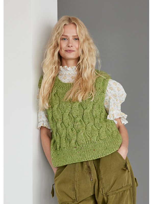 Lana Grossa ZOPFPULLUNDER Natural Alpaca Pelo & Natural Superkid Tweed