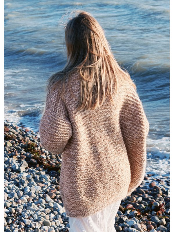 CARDIGAN KRAUS RECHTS Natural Alpaca Pelo von Lana Grossa