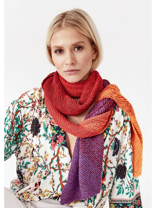 DIAGONALER SCHAL Shades of Cotton von Lana Grossa