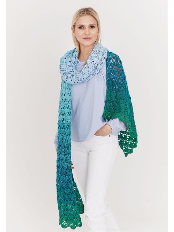 STOLA IM MUSCHELMUSTER Shades of Cotton von Lana Grossa