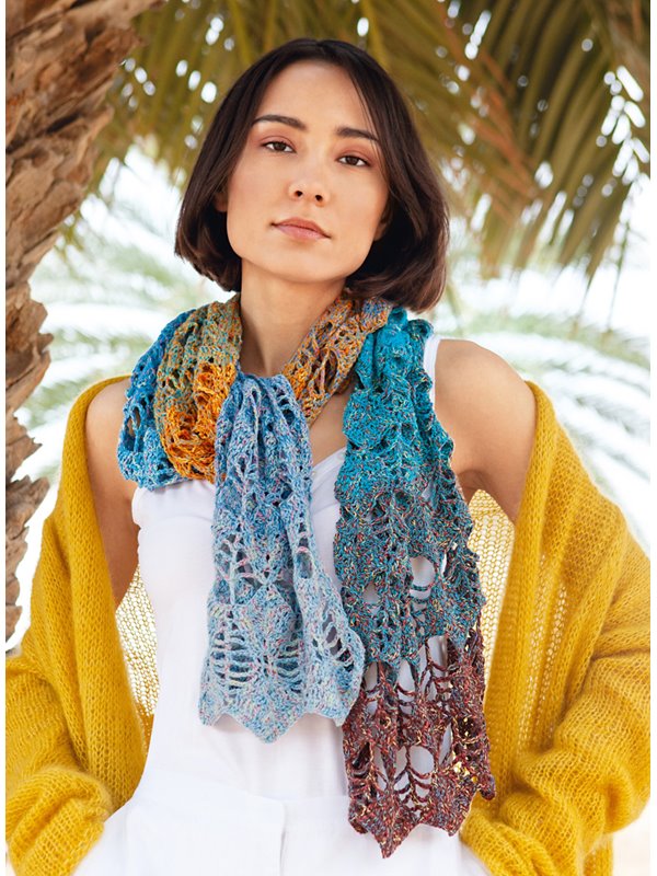Lana Grossa SCHAL MIT DRACHENMUSTER Twisted Summer Shades