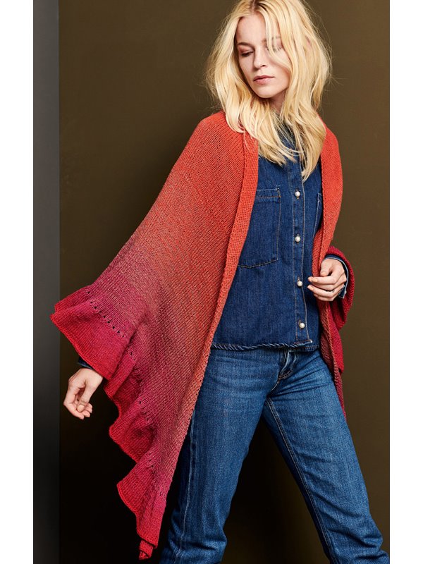 DREIECKSTUCH MIT RÜSCHE Twisted Merino Cotton von Lana Grossa