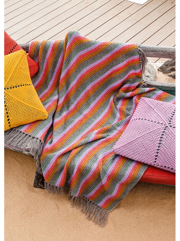 Lana Grossa DECKE IM HEBEMASCHENMUSTER Ecopuno