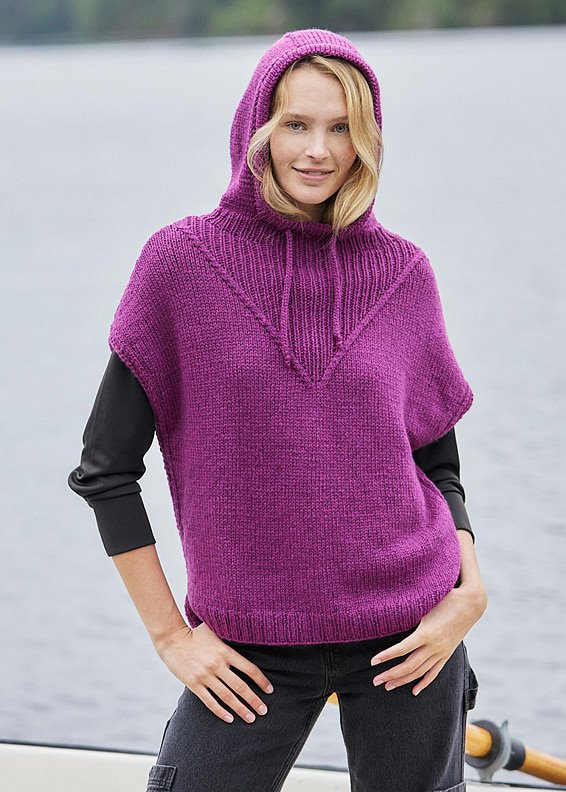 PULLUNDER MIT KAPUZE Cool Merino von Lana Grossa