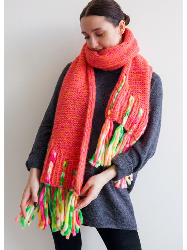 EINFACHES SCHALTUCH Alpaca Air & Confetti von Lana Grossa