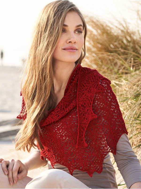 DREIECKSTUCH MIT AJOURMUSTER Capri von Lana Grossa