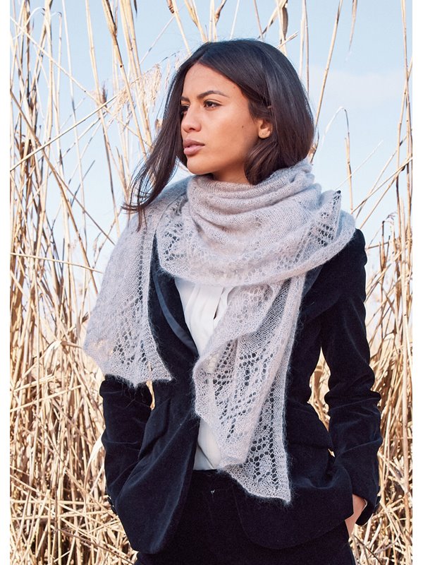 Lana Grossa HALBRUNDES TUCH Silkhair Haze Mélange