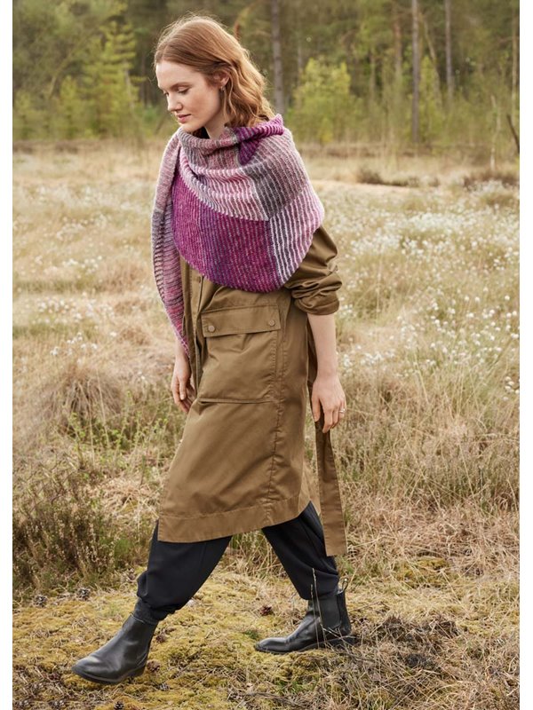 DREIECKSTUCH Silkhair Print & Cashmere 16 Fine von Lana Grossa