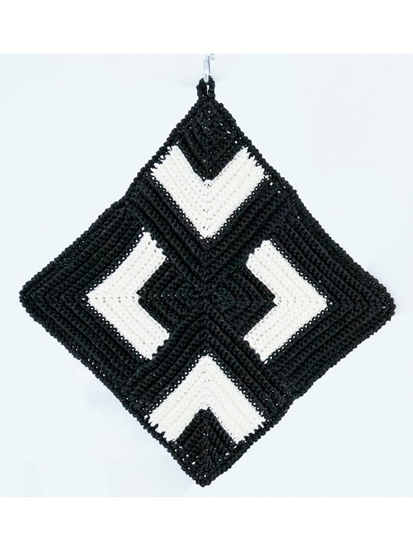 Lana Grossa TOPFLAPPEN IM GRAFISCHEN RELIEFMUSTER Cotone