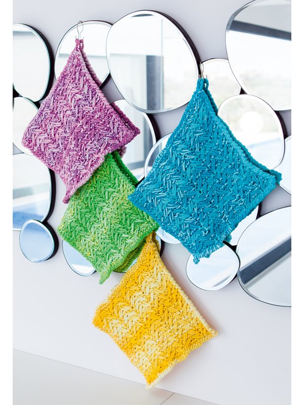 Lana Grossa TOPFLAPPEN IM FLECHTMUSTER Star Print