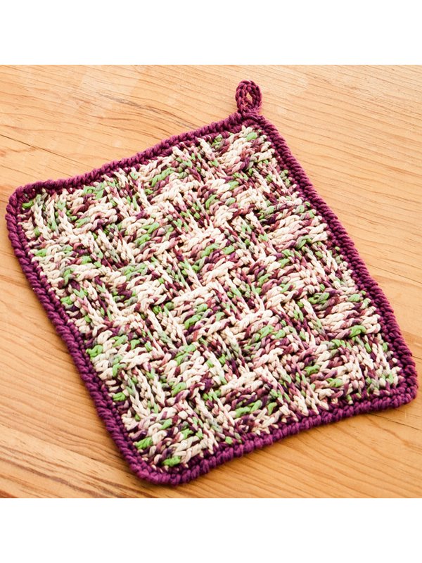 Lana Grossa TOPFLAPPEN IM RELIEF-SCHACHBRETTMUSTER Star print