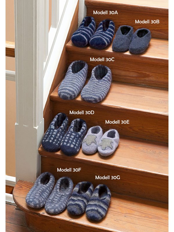 HAUSSCHUHE MIT MULTICOLORSTREIFEN Feltro von Lana Grossa