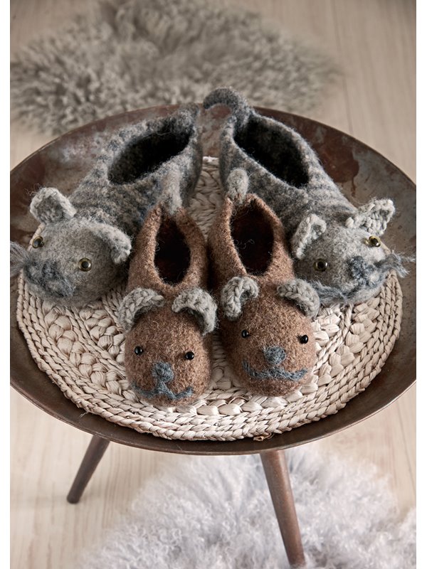 HAUSSCHUHE KATZE Feltro von Lana Grossa