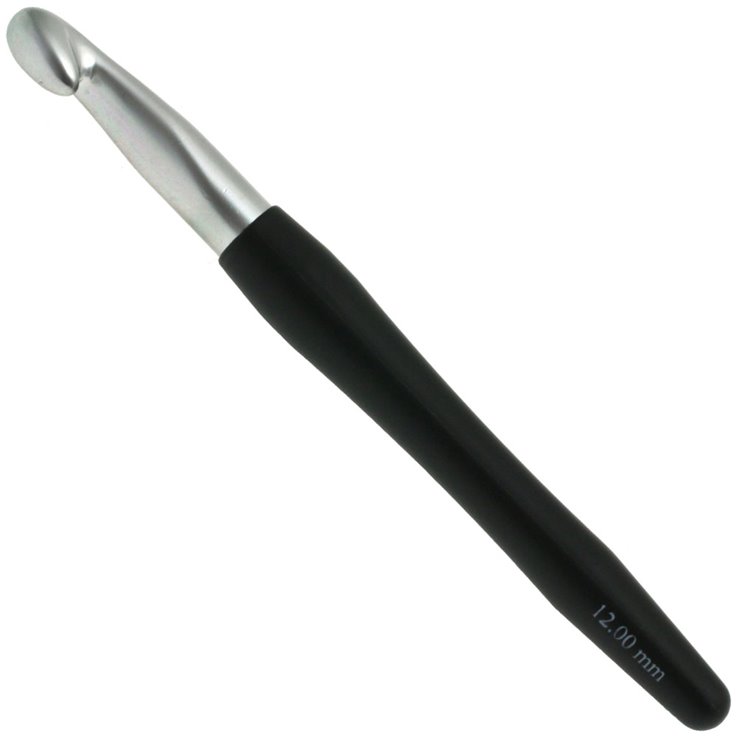 Wollhäkelnadel mit Soft-Griff (Aluminium) St.12,0 - von Lana Grossa