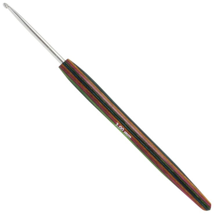 Wollhäkelnadel Alu mit Holzgriff Design-Holz Color St. 3,0 - von Lana Grossa