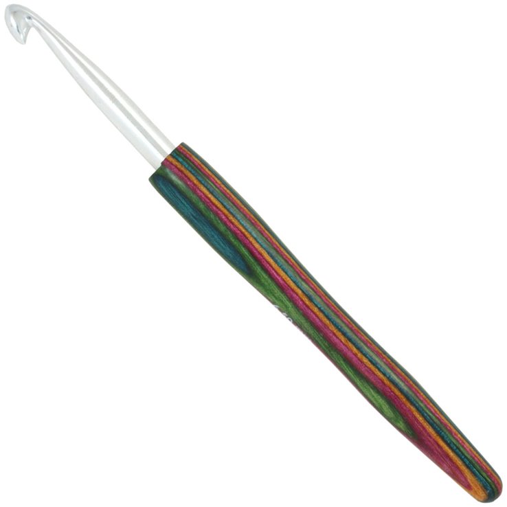 Wollhäkelnadel Alu mit Holzgriff Design-Holz Color St. 6,5 - von Lana Grossa