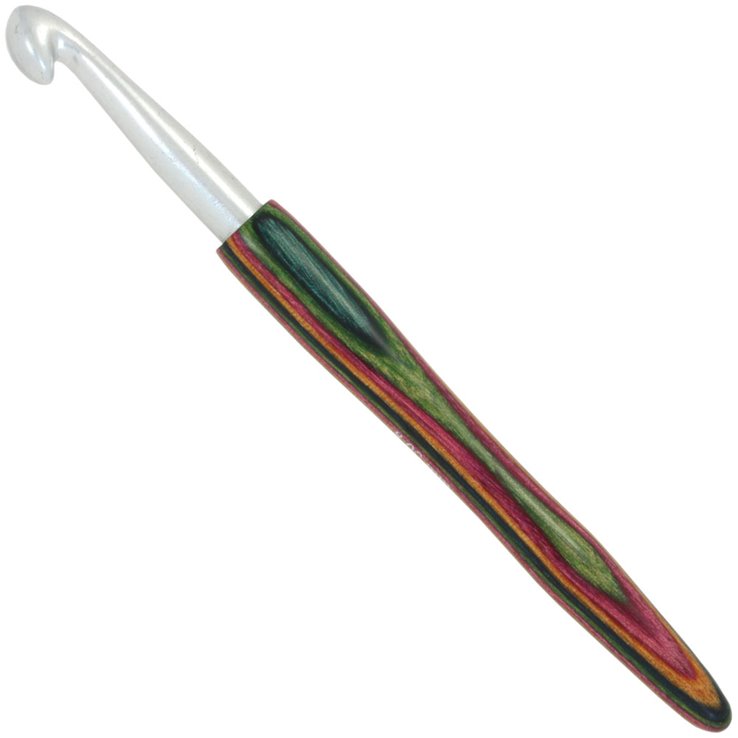 Wollhäkelnadel Alu mit Holzgriff Design-Holz Color St. 8,0 - von Lana Grossa
