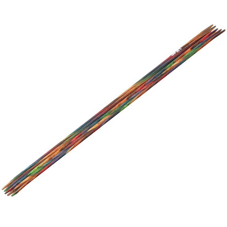 Strumpfstricknadel Design-Holz Multicolor St. 3,0/20cm - von Lana Grossa
