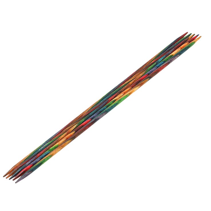 Strumpfstricknadel Design-Holz Color St. 3,75/20cm - von Lana Grossa
