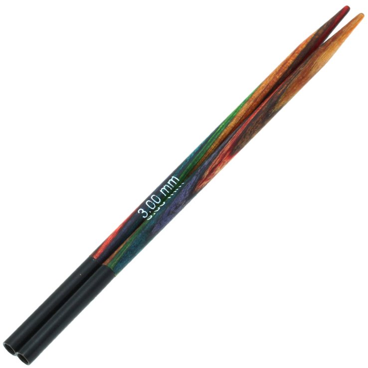 Nadelspitzen Vario Design-Holz Multicolor St. 3,0 kurz - von Lana Grossa