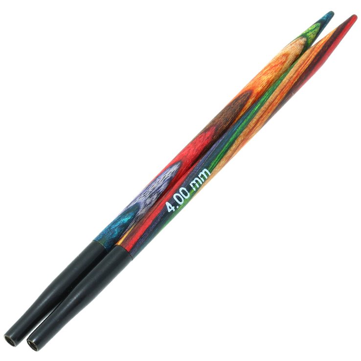 Nadelspitzen Vario Design-Holz Multicolor St. 4,0 kurz - von Lana Grossa