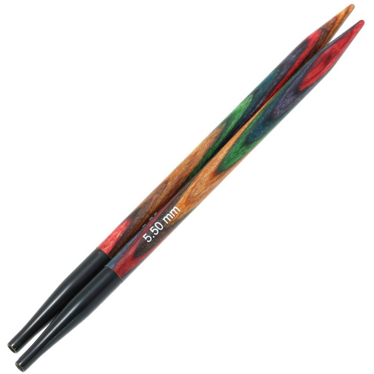 Nadelspitzen Vario Design-Holz Multicolor St. 5,5 - von Lana Grossa