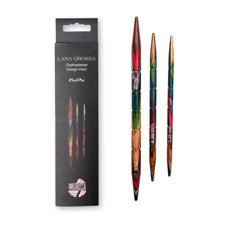 Zopfnadel-Set Design-Holz - von Lana Grossa
