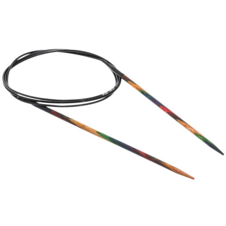 Rundstricknadel Design-Holz Multicolor St. 3,0/100cm - von Lana Grossa