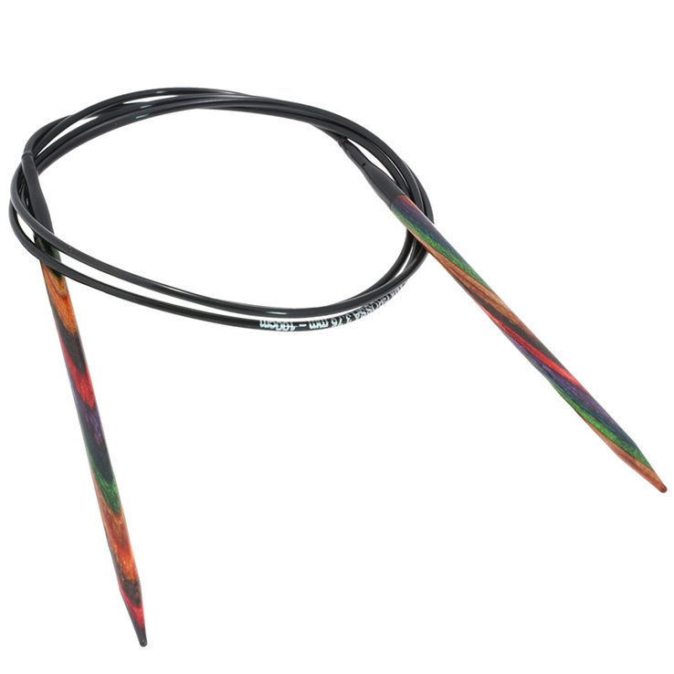 Rundstricknadel Design-Holz Multicolor St.  3,75/100cm   - von Lana Grossa