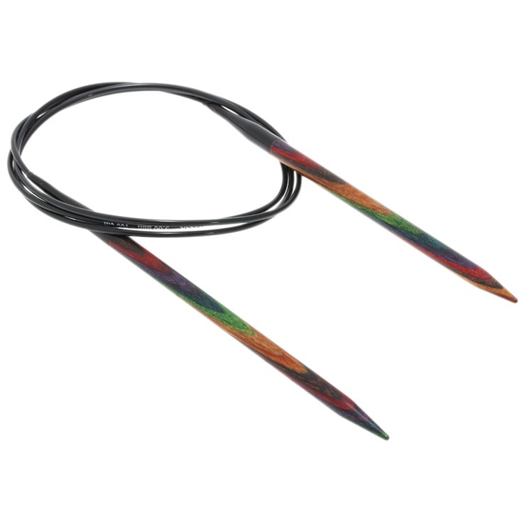 Rundstricknadel Design-Holz Multicolor St. 5,0/100cm - von Lana Grossa