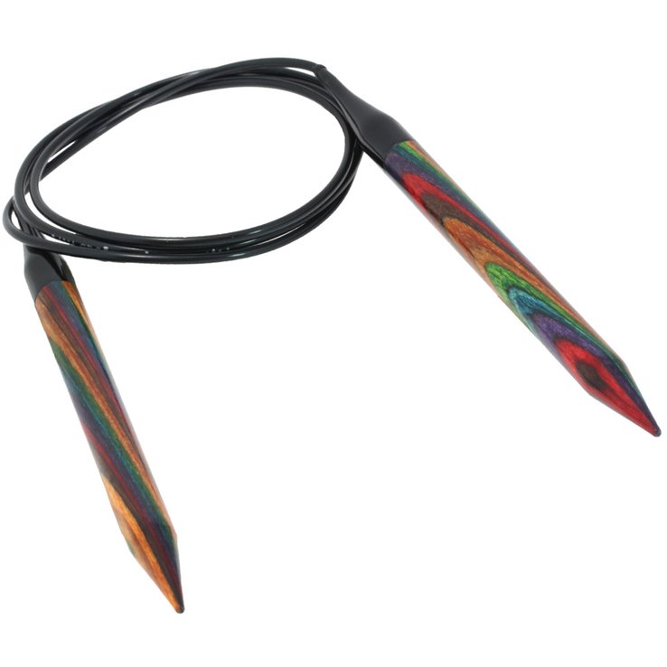 Rundstricknadel Design-Holz Multicolor St. 9,0/100cm - von Lana Grossa