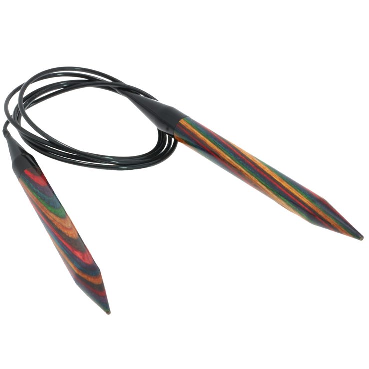 Rundstricknadel Design-Holz Multicolor St. 12,0/120cm - von Lana Grossa
