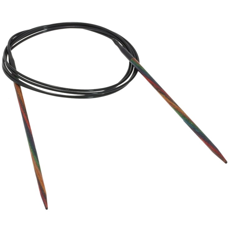 Rundstricknadel Design-Holz Multicolor St.  3,0/120cm  - von Lana Grossa