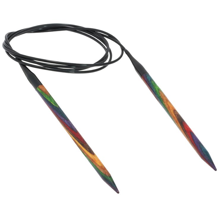 Rundstricknadel Design-Holz Multicolor St. 6,0/120cm - von Lana Grossa