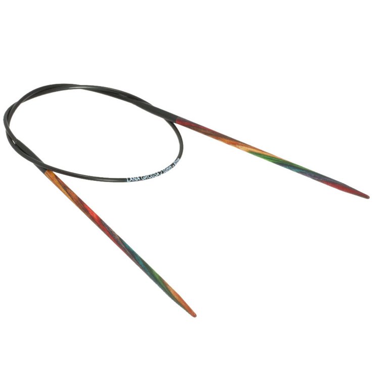 Rundstricknadel Design-Holz Multicolor St. 2,5/ 40cm - von Lana Grossa