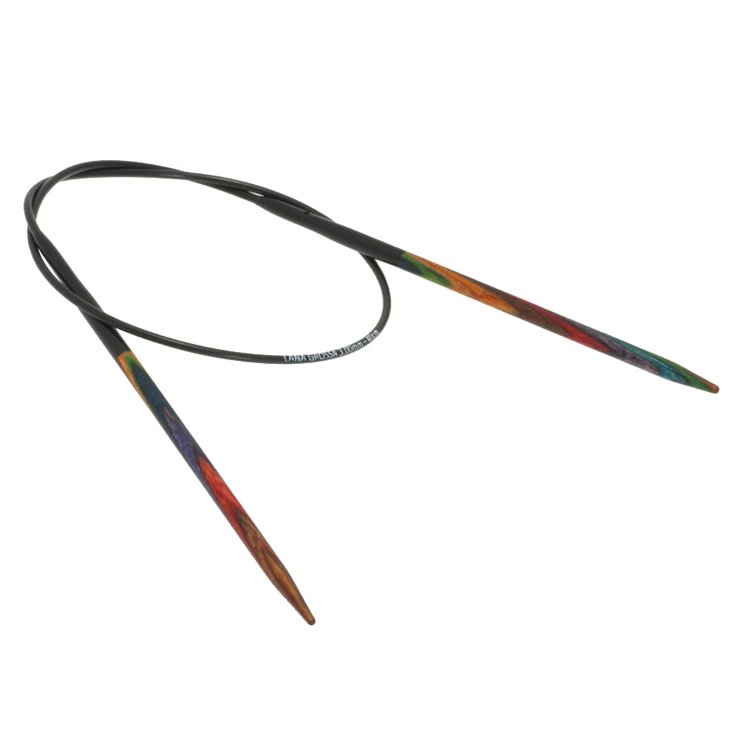 Rundstricknadel Design-Holz Color St. 3,5/40cm - von Lana Grossa