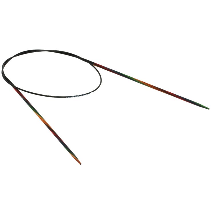 Rundstricknadel Design-Holz Multicolor St. 2,5/ 60cm - von Lana Grossa