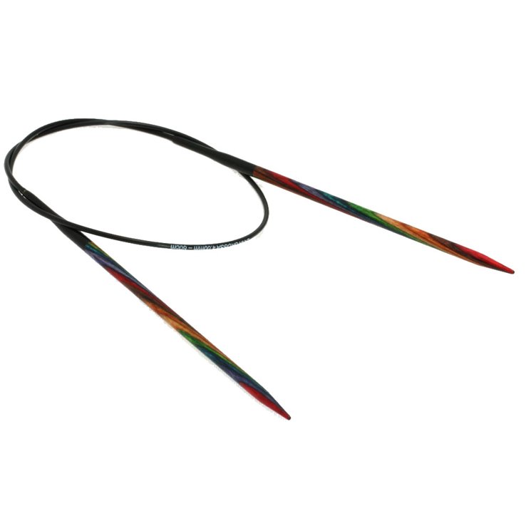 Rundstricknadel Design-Holz Multicolor St. 4,0/ 60cm - von Lana Grossa