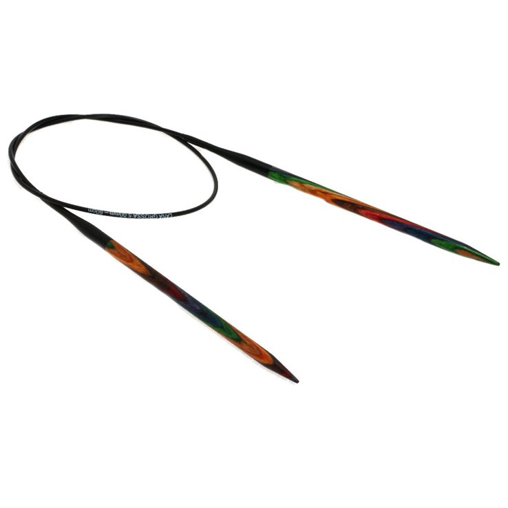 Rundstricknadel Design-Holz Color St. 5,0/60cm - von Lana Grossa