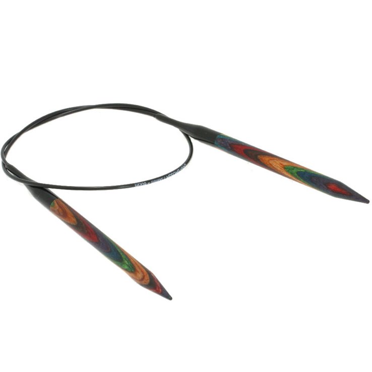 Rundstricknadel Design-Holz Multicolor St. 7,0/ 60cm - von Lana Grossa