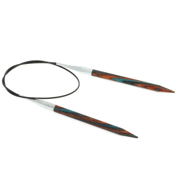 Rundstricknadel Design-Holz Color St. 7,0/60cm - von Lana Grossa