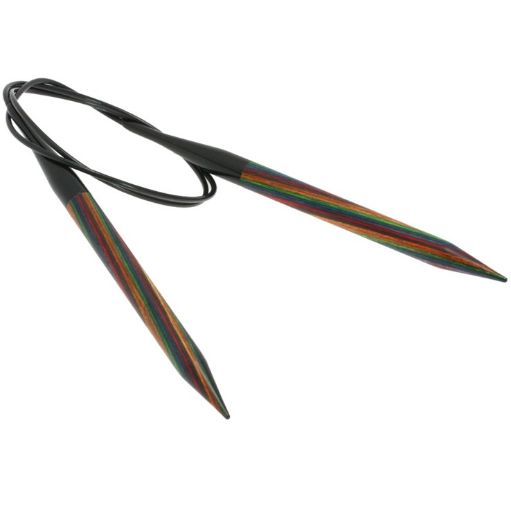 Rundstricknadel Design-Holz Multicolor St. 10,0/ 80cm - von Lana Grossa